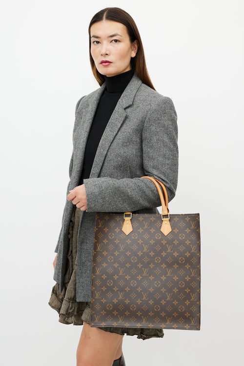 Louis Vuitton Brown Monogram Canvas Sac Plat GM Tote