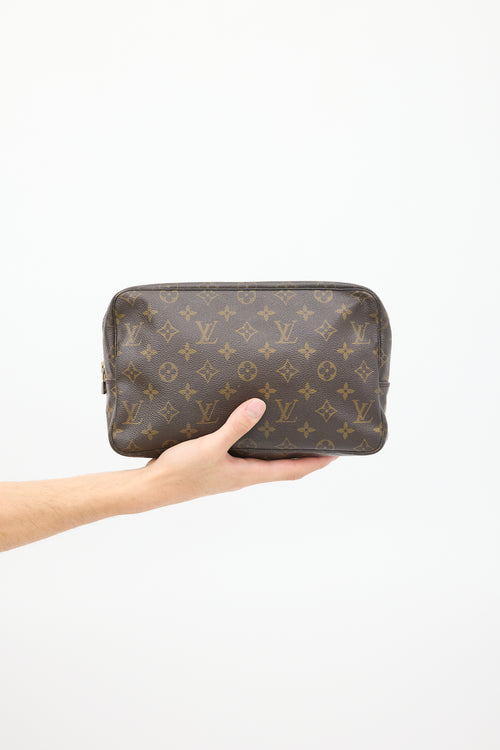 Louis Vuitton Brown Monogram Trousse Toilette 28 Pouch