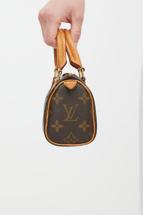 Louis Vuitton Brown Nano Speedy Monogram Bag