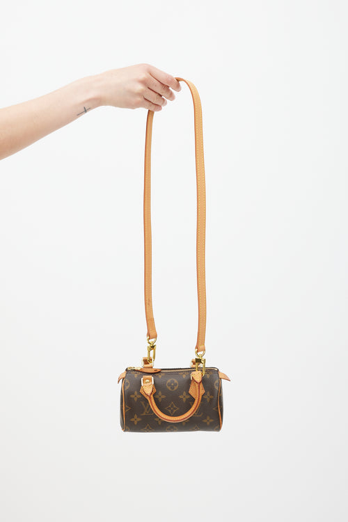 Louis Vuitton Brown Nano Speedy Monogram Bag