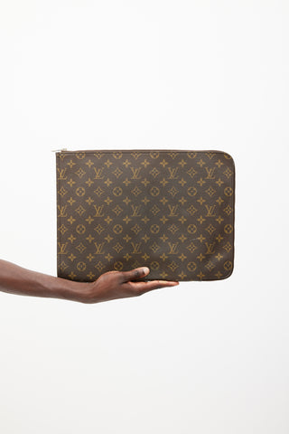 Louis Vuitton Brown Pochette Documents Monogram Clutch