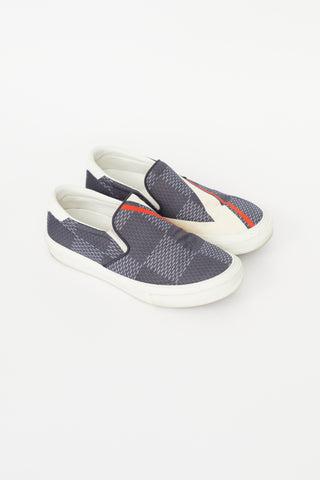 Louis Vuitton Cream 
Navy Latitude America
s Cup Sneaker