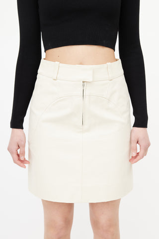 Louis Vuitton Cream Cotton Mini Skirt