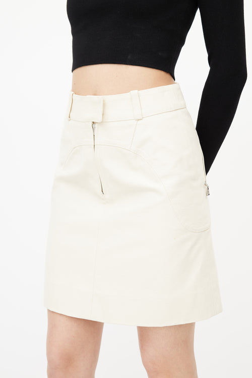 Louis Vuitton Cream Cotton Mini Skirt