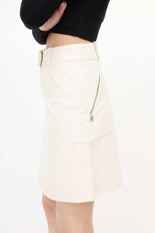 Louis Vuitton Cream Cotton Mini Skirt