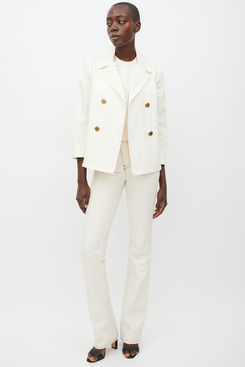 Louis Vuitton Cream Cotton Modular Jacket