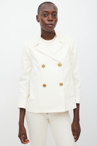 Louis Vuitton Cream Cotton Modular Jacket