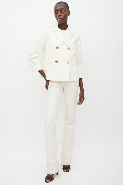 Louis Vuitton Cream Cotton Modular Jacket