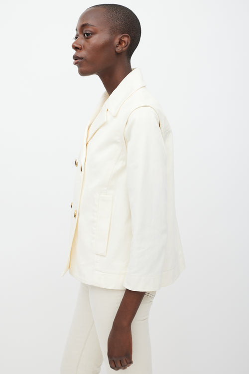 Louis Vuitton Cream Cotton Modular Jacket