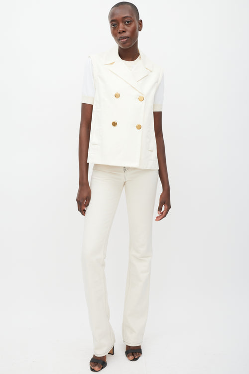 Louis Vuitton Cream Cotton Modular Jacket