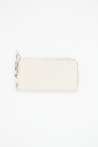 Louis Vuitton Ivory Empreinte Zipper Wallet