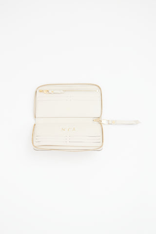 Louis Vuitton Ivory Empreinte Zipper Wallet