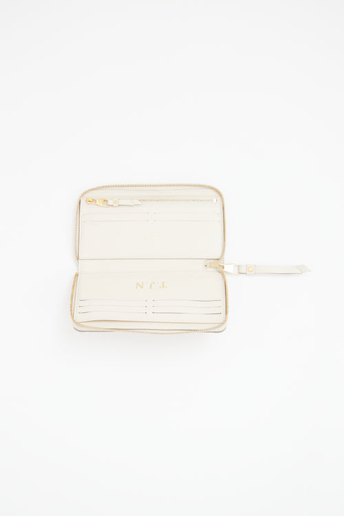 Louis Vuitton Ivory Empreinte Zipper Wallet