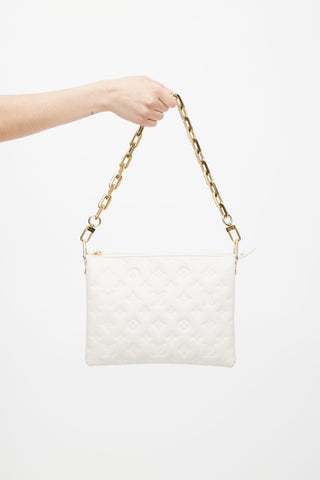 Louis Vuitton Cream Monogram Coussin PM Shoulder Bag