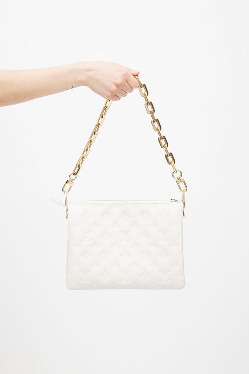 Louis Vuitton Cream Monogram Coussin PM Shoulder Bag