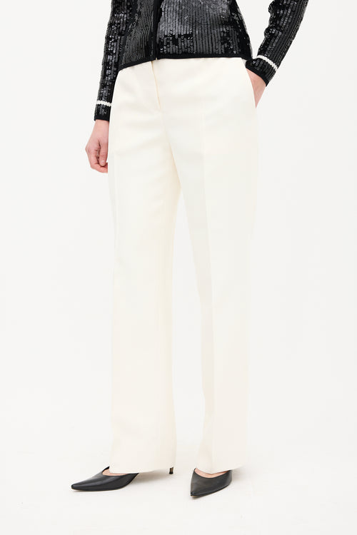 Louis Vuitton Cream Straight Leg Trouser