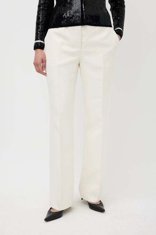 Louis Vuitton Cream Straight Leg Trouser