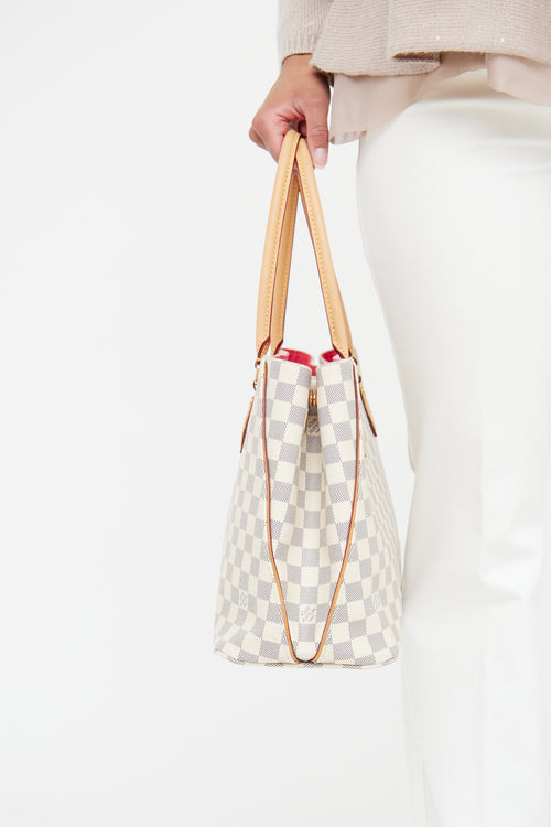 Louis Vuitton Cream 
Navy Damier Azur Calvi Tote Bag