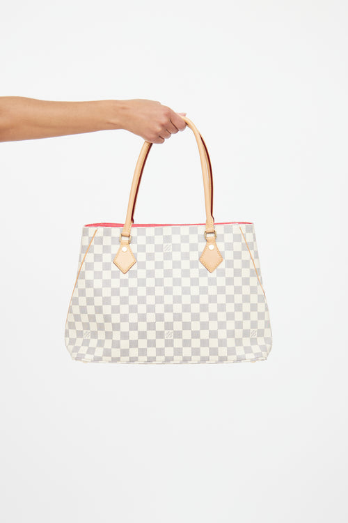 Louis Vuitton Cream 
Navy Damier Azur Calvi Tote Bag