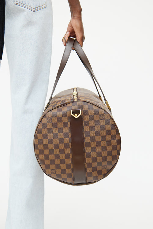 Louis Vuitton Damier Ebene Sac Polochon Duffle Bag