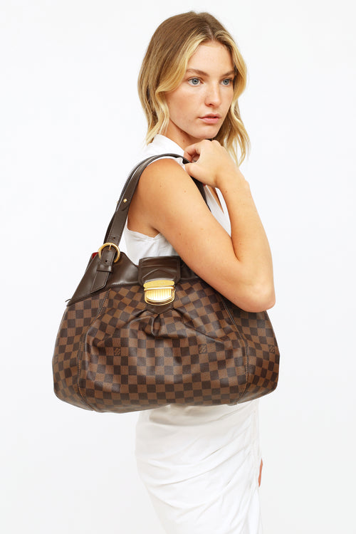 Louis Vuitton Brown Damier Ebene Sistina GM Bag