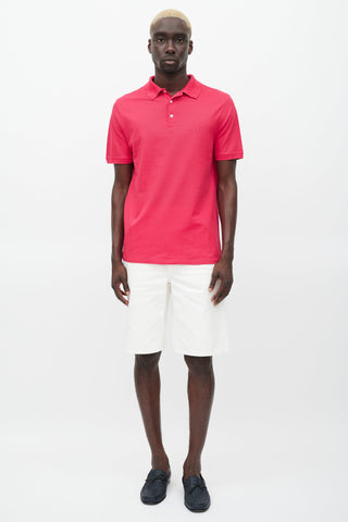 Louis Vuitton Fuchsia Embroidered Logo Polo