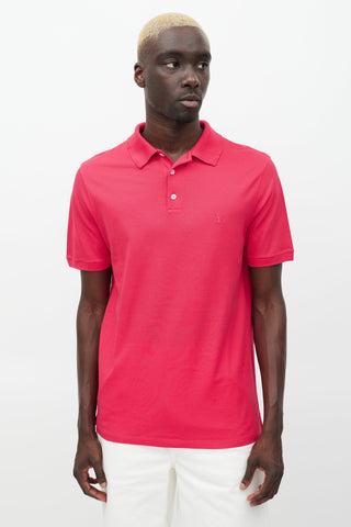 Louis Vuitton Fuchsia Embroidered Logo Polo