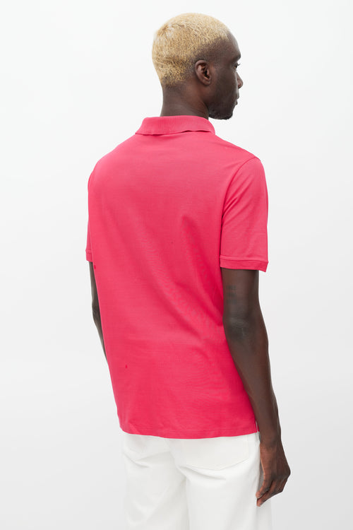 Louis Vuitton Fuchsia Embroidered Logo Polo