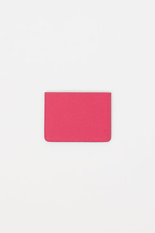 Louis Vuitton Fuchsia Grained Leather Cardholder