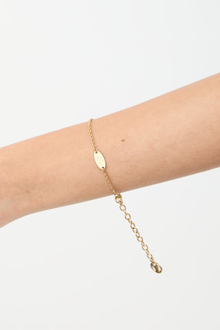 Louis Vuitton Gold Essential V Pendant Bracelet