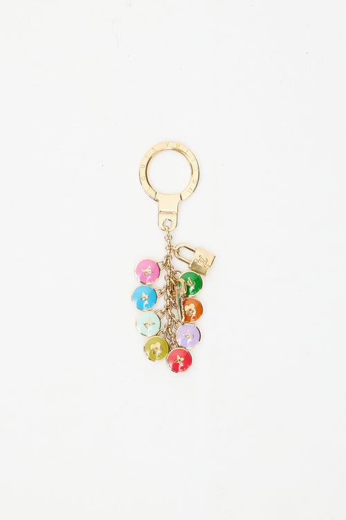 Louis Vuitton Gold 
Multicolour Charm Keychain