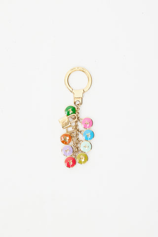 Louis Vuitton Gold 
Multicolour Charm Keychain