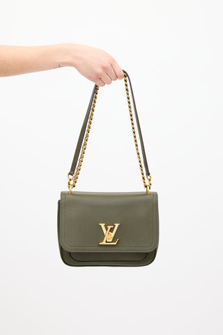 Louis Vuitton Green Leather Lockme PM Chain Shoulder Bag