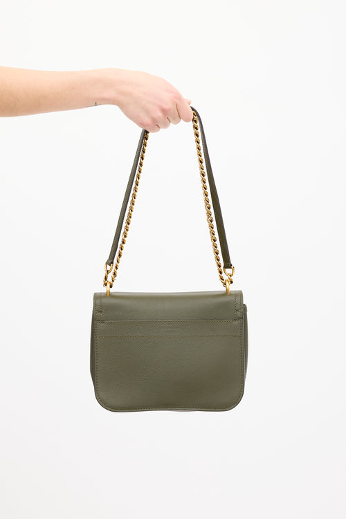 Louis Vuitton Green Leather Lockme PM Chain Shoulder Bag