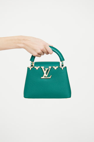 Louis Vuitton Green Capucines Mini Flower Crown Bag