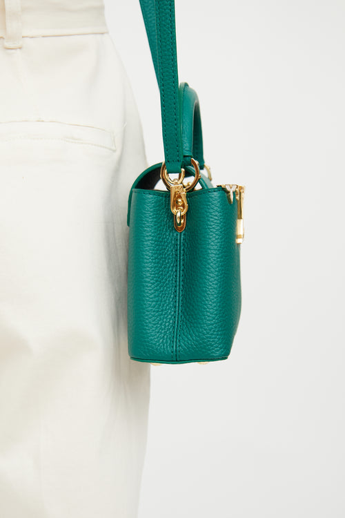 Louis Vuitton Green Capucines Mini Flower Crown Bag