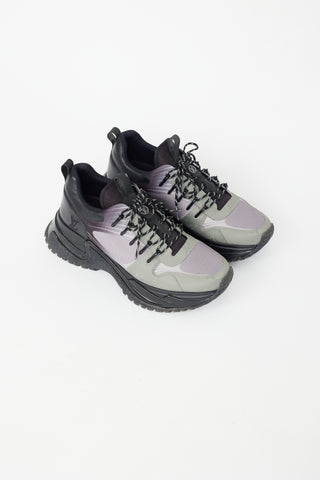 Louis Vuitton Grey 
Black Run Away Pulse Sneaker