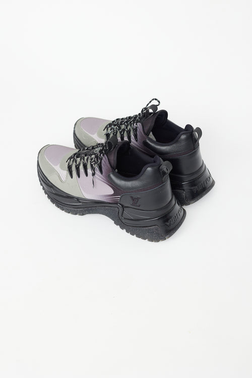 Louis Vuitton Grey 
Black Run Away Pulse Sneaker