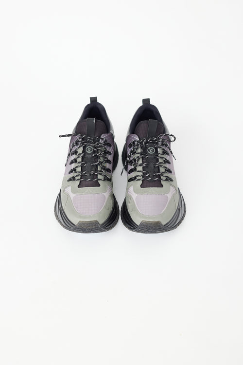 Louis Vuitton Grey 
Black Run Away Pulse Sneaker