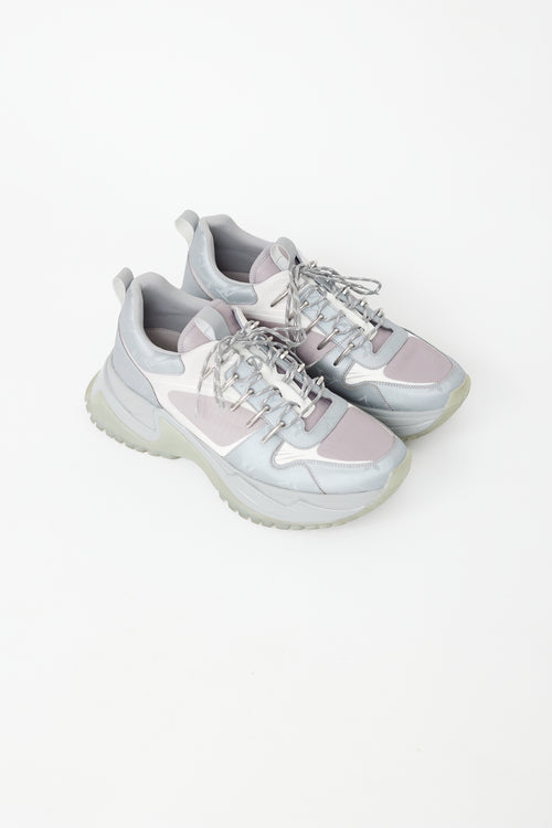 Louis Vuitton Grey 
White Run Away Pulse Sneaker