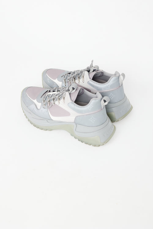 Louis Vuitton Grey 
White Run Away Pulse Sneaker