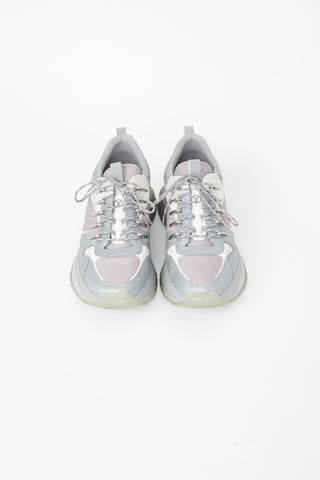 Louis Vuitton Grey 
White Run Away Pulse Sneaker