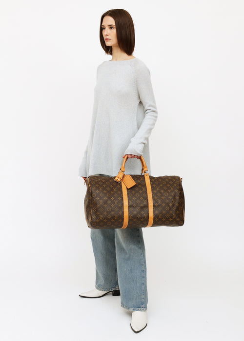 Louis Vuitton Brown Monogram Keepall Bandouliere 50 Bag