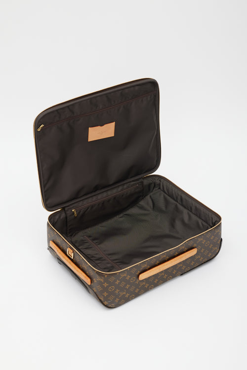 Louis Vuitton Brown 
Gold Pégase 55 Monogram Suitcase