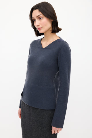 Louis Vuitton Navy Cashmere Slip Pocket Sweater