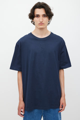 Louis Vuitton Navy Embossed Logo T-Shirt