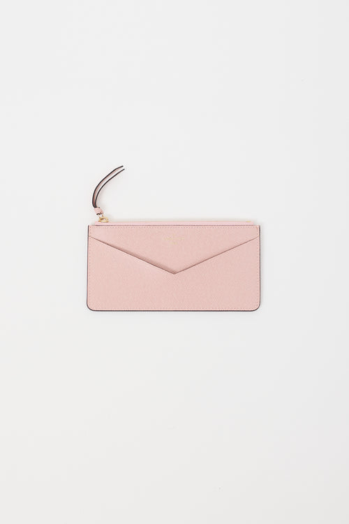 Louis Vuitton Pink Leather Envelope Card Holder