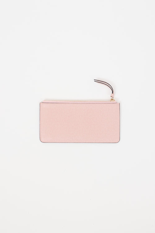 Louis Vuitton Pink Leather Envelope Card Holder