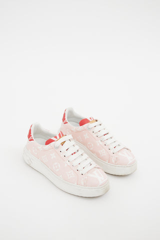 Louis Vuitton Pink 
White 
Red Time Out Sneakers