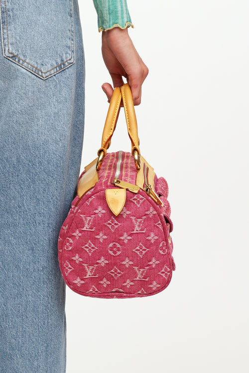 Louis Vuitton Pink Denim Neo Speedy Bag